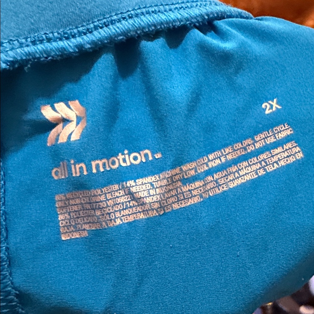 All in Motion Blue Activewear Shorts - Picture 2 of 3